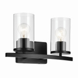 Kichler - 45496BKCLR - Two Light Bath - Crosby - Black