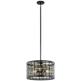 Kichler - 44075BK - Three Light Pendant/Semi Flush - Aldergate - Black