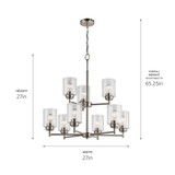 Kichler - 44031NI - Nine Light Chandelier - Winslow - Brushed Nickel
