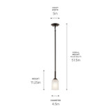 Kichler - 43674OZ - One Light Mini Pendant - Shailene - Olde Bronze