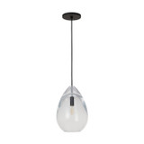 Visual Comfort Modern - SLPD279CB - One Light Pendant - Alina - Nightshade Black