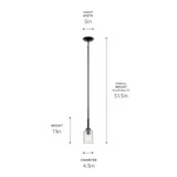 Kichler - 43674BKCLR - One Light Mini Pendant - Shailene - Black