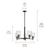 Kichler - 43671OZCLR - Five Light Chandelier - Shailene - Olde Bronze