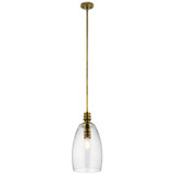 Kichler - 43090NBR - One Light Pendant - Lakum - Natural Brass
