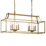 Kichler - 42497NBR - Eight Light Linear Chandelier - Morrigan - Natural Brass