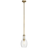 Kichler - 42456NBR - One Light Pendant - Everly - Natural Brass