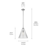 Kichler - 42200CHCS - One Light Pendant - Everly - Chrome