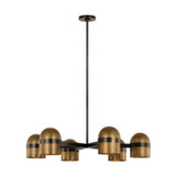 Visual Comfort Modern - AKCH33427BDZ/BWB - LED Chandelier - Octavia - Blackened Bronze/Bright Worn Brass
