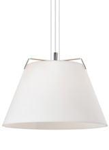 Visual Comfort Modern - 700TDDEVPWNW - One Light Pendant - Devin - Polished Nickel/White