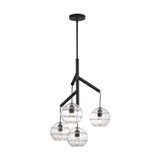 Visual Comfort Modern - 700SDNMPR1CB - Four Light Chandelier - Sedona - Nightshade Black