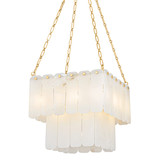 Hudson Valley - 7418-AGB - 17 Light Chandelier - Moissanite - Aged Brass