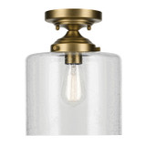 Kichler - 44033NBR - One Light Semi Flush Mount - Winslow - Natural Brass
