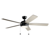 Kichler - 330180SBK - 60"Ceiling Fan - Starkk - Satin Black