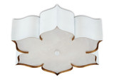 Currey and Company - 9999-0059 - Two Light Flush Mount - Grand Lotus - Sugar White/ Contemporary Gold