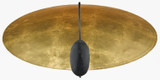 Currey and Company - 9999-0049 - Two Light Flush Mount - Pinders - Contemporary Gold Leaf/French Black