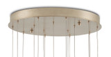 Currey and Company - 9000-1015 - 15 Light Pendant - Pathos - Antique Silver/Antique Gold/Matte Charcoal