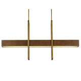 Currey and Company - 9000-0929 - LED Linear Chandelier - Tonbridge - Chestnut/Brass