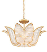Currey and Company - 9000-0776 - Three Light Chandelier - Bunny Williams - Contemporary Gold Leaf/Clear