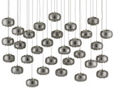 Currey and Company - 9000-0693 - 30 Light Pendant - Pepper - Nickel