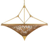 Currey and Company - 9000-0560 - Four Light Chandelier - Gaborone - Natural/Contemporary Gold Leaf