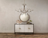 Currey and Company - 9000-0545 - Six Light Chandelier - Marshallia - Rustic Gold/Faux Rock Crystal