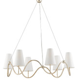 Currey and Company - 9000-0526 - Six Light Chandelier - Kadir - Silver Granello