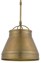 Currey and Company - 9000-0488 - One Light Pendant - Lumley - Antique Brass