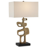 Currey and Company - 6000-0884 - One Light Table Lamp - Mithra - Antique Brass/Black