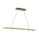 Visual Comfort Modern - 700LSPNT50NB-LED930-277 - LED Linear Suspension - Ponte - Natural Brass