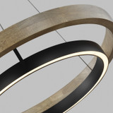 Visual Comfort Modern - 700GRC24BW-LED930 - LED Chandelier - Grace - Matte Black/Weathered Oak Wood