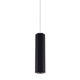 Visual Comfort Modern - 700FJBLKSBS - One Light Pendant - Blok - Matte Black/Satin Nickel