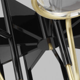 Visual Comfort Modern - 700CRBY9BNB-LED927-277 - LED Chandelier - Crosby - Glossy Black/Natural Brass