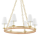 Hudson Valley - 4406-AGB - Six Light Chandelier - Swanton - Aged Brass