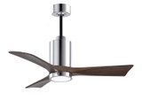 Matthews Fan Company - PA3-CR-WA-42 - 42Ceiling Fan - Patricia - Polished Chrome