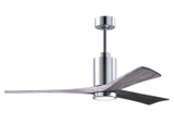 Matthews Fan Company - PA3-CR-BW-60 - 60Ceiling Fan - Patricia - Polished Chrome