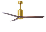 Matthews Fan Company - PA3-BRBR-WA-60 - 60Ceiling Fan - Patricia - Brushed Brass