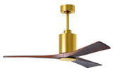 Matthews Fan Company - PA3-BRBR-WA-52 - 52Ceiling Fan - Patricia - Brushed Brass