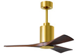 Matthews Fan Company - PA3-BRBR-WA-42 - 42Ceiling Fan - Patricia - Brushed Brass