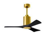 Matthews Fan Company - PA3-BRBR-BK-42 - 42Ceiling Fan - Patricia - Brushed Brass