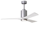 Matthews Fan Company - PA3-BN-MWH-52 - 52Ceiling Fan - Patricia - Brushed Nickel