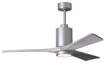 Matthews Fan Company - PA3-BN-BW-52 - 52Ceiling Fan - Patricia - Brushed Nickel