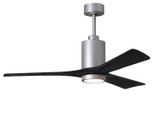 Matthews Fan Company - PA3-BN-BK-52 - 52Ceiling Fan - Patricia - Brushed Nickel