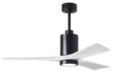 Matthews Fan Company - PA3-BK-MWH-52 - 52Ceiling Fan - Patricia - Matte Black