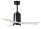 Matthews Fan Company - PA3-BK-MWH-42 - 42Ceiling Fan - Patricia - Matte Black