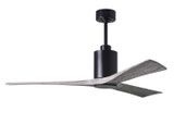 Matthews Fan Company - PA3-BK-BW-60 - 60Ceiling Fan - Patricia - Matte Black
