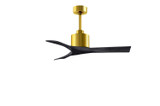Matthews Fan Company - NK-BRBR-BK-42 - 42Ceiling Fan - Nan - Brushed Brass