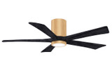 Matthews Fan Company - IR5HLK-LM-BK-52 - 52Ceiling Fan - Irene-5HLK - Light Maple