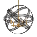 Uttermost - 21606 - Five Light Pendant - Spherical - Bronze And Antique Brass