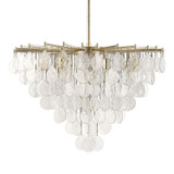 Uttermost - 21583 - Eight Light Pendant - Goccia - Antique Bright Silver Leaf