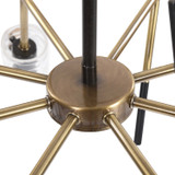 Uttermost - 21538 - Eight Light Linear Pendant - Telesto - Textured Black With Antique Brass